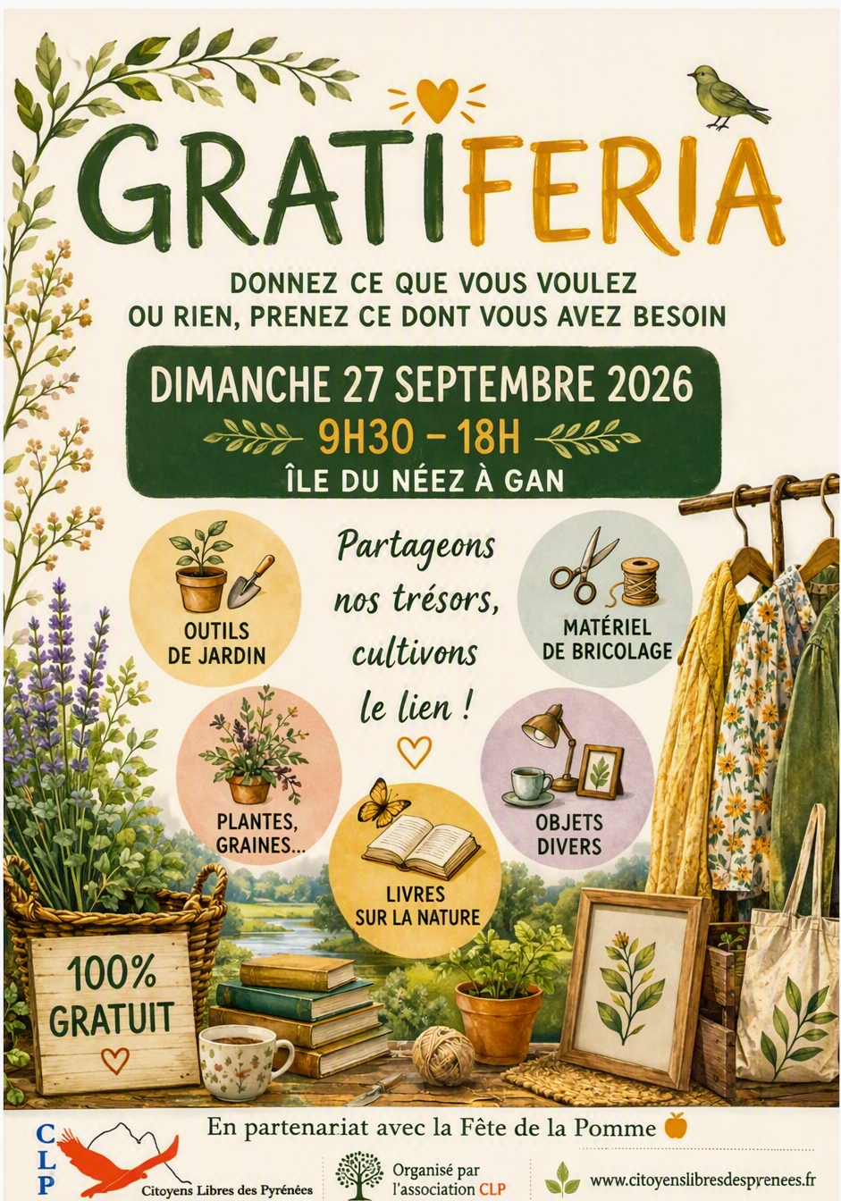 GRATIFERIA 2026 à Gan Dimanche 27 septembre